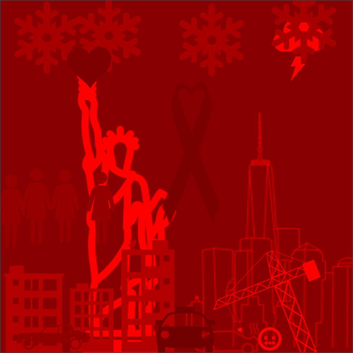 wimageapp's tweet photo. @NYC GOES #RedForWomen #heartdisease #cranecollapse  #condolences to all #victims #Love NYC @nytimestech @NYTHealth https://t.co/gf8yXGkeW1