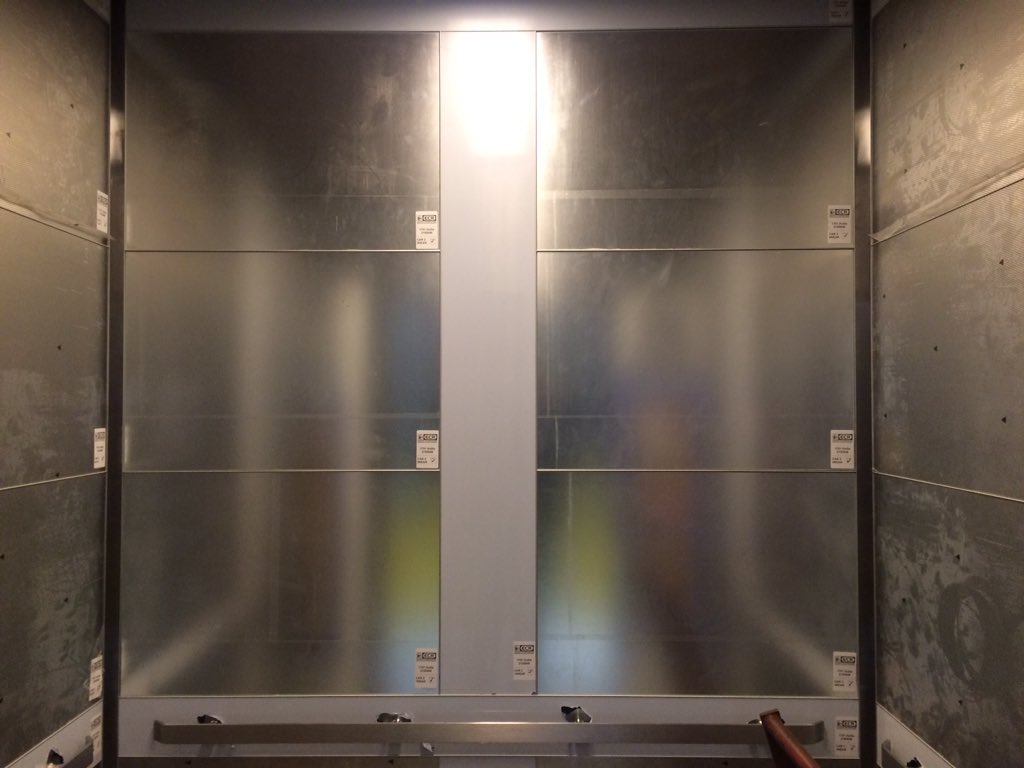 Can't wait to peel the skins off this beautiful upgrade #elevatorinteriors #elevatorcab <a href="/elevatorcabsale/">ECR Toronto</a>