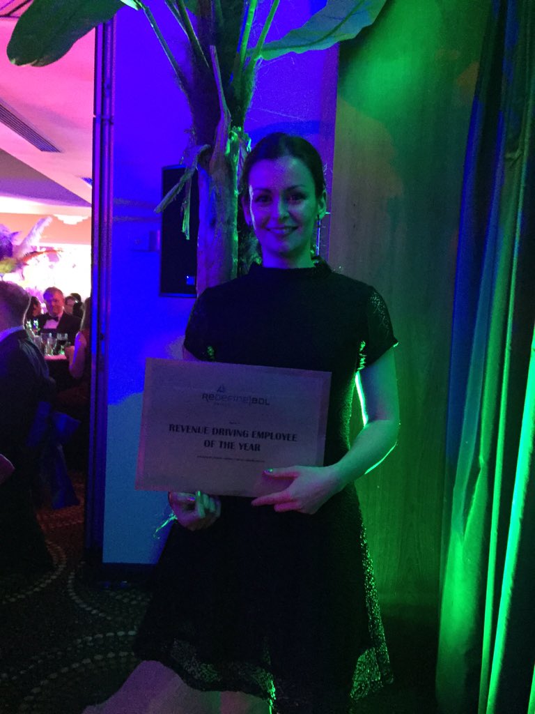 MattByram1's tweet photo. The very wonderful Diana Ferreira scoops Revenue Driving Employee of the Year at the #rbhawards @CPMancAirport https://t.co/Zv7ja4qg9s