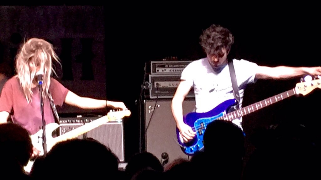 terry2thomas's tweet photo. Alicia Bognanno &amp; Reece Lazarus from Bully tuning up at the Parish.
#bullythemusic #parishatx #soldoutshow https://t.co/q2xVGdaHsd
