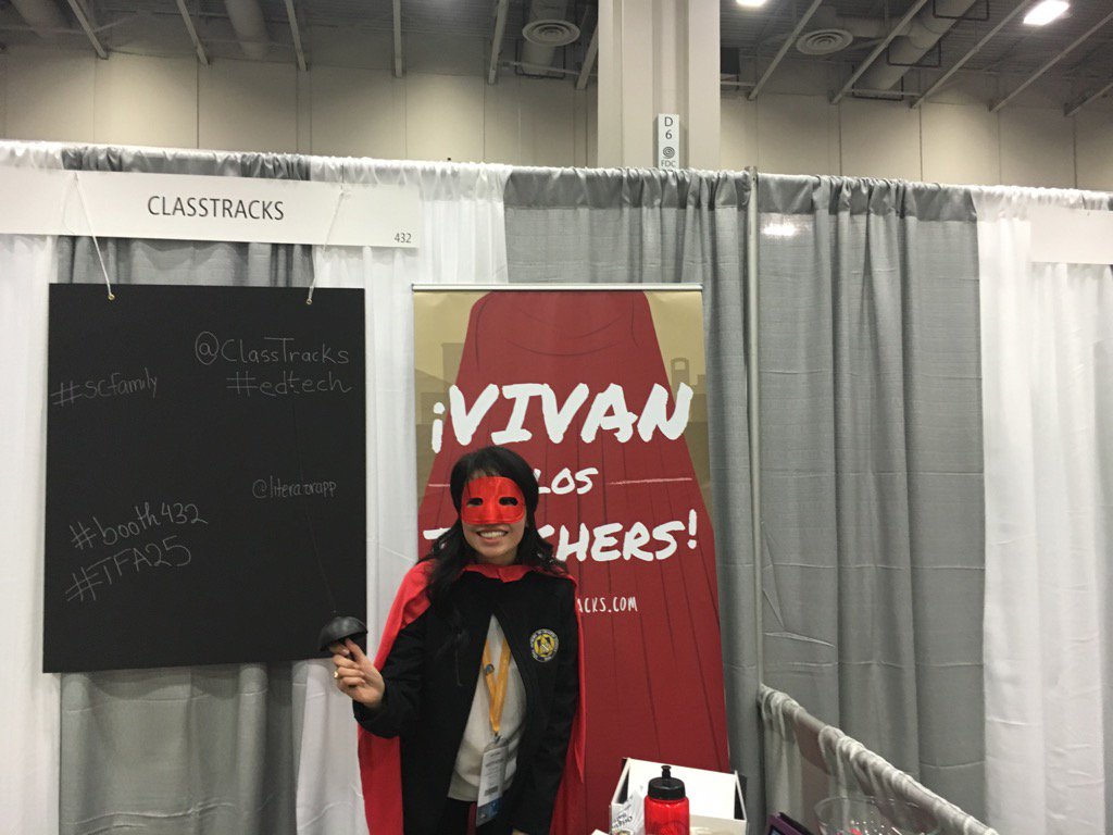 ClassTracks's tweet photo. Teachers are heroes all day everyday. Visit us @ #TFA25 at #booth432 
Come be one of our heroes https://t.co/yknmRUmlm4
