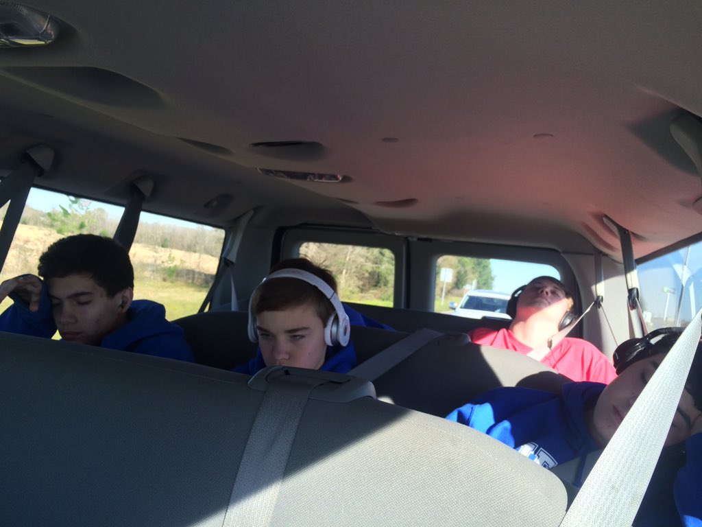 JesuitRobotics's tweet photo. On the way with most guys resting up! #catchingsome💤 #regionalbound https://t.co/iftUESS8z1