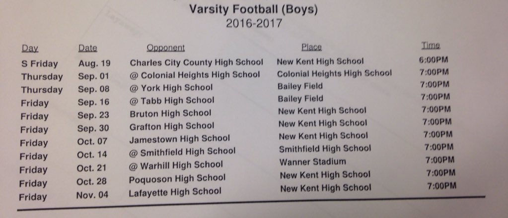 New Kent Football tweet media