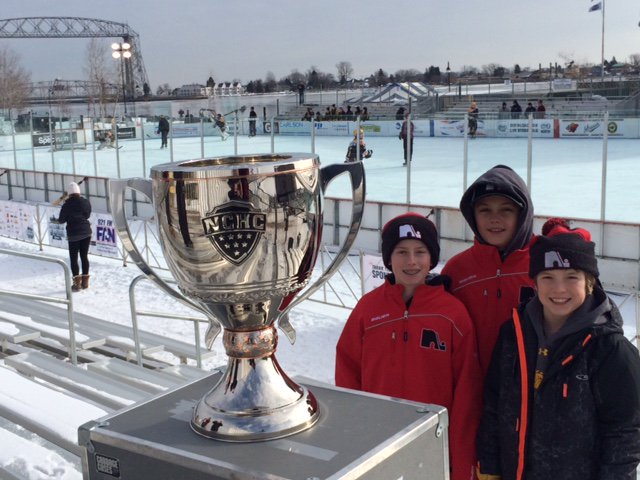 TheNCHC's tweet photo. #FFTrophyTour & #PenroseCup moved outside to #HDM2016 Bayfront Park rink with @fsnorth & high school teams prepping https://t.co/fnOsXLVSyO