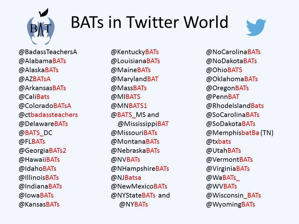 We have Twitter BATs in every state – check it out &amp; give ur state a follow #TBATs