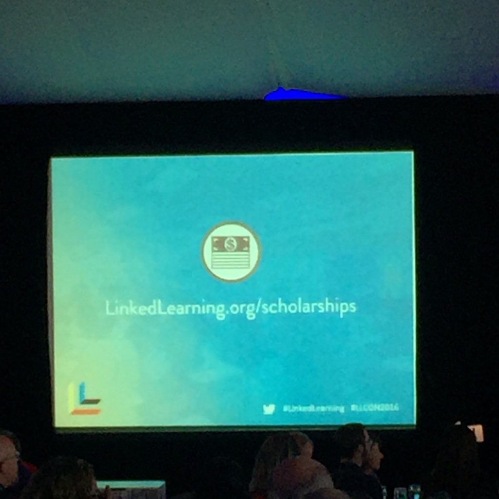 linked_learning's tweet photo. Did you hear?! We're giving scholarships to #LinkedLearning students! Retweet and share! Apply today! #LLCon2016 https://t.co/pGKCX93y99