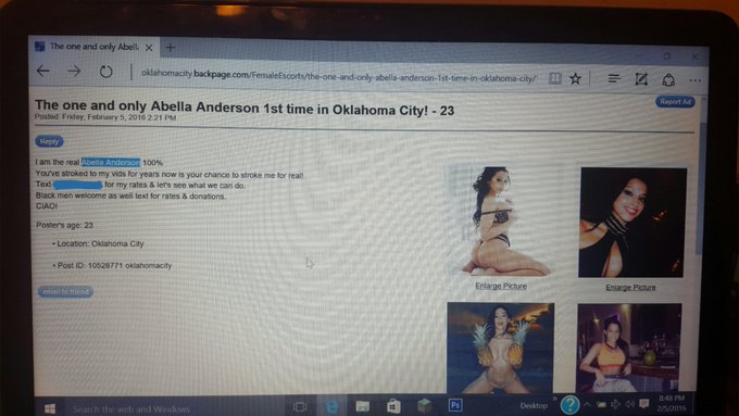@AbellaXXX just thought I'd let you know there is someone claiming to be you on OKC backpages. https://t<a class="tags" target="_blank" title="On Twitter" href="/?out=eyJ0eXAiOiJKV1QiLCJhbGciOiJIUzUxMiJ9.eyJpYXQiOjE3MjYzNzcxMDEsImlzcyI6InR3cG9ybnN0YXJzLmNvbSIsIm5iZiI6MTcyNjM3NzEwMSwiZXhwIjoxNzU3OTEzMTAxLCJyZWRpcmVjdF91cmwiOiJodHRwczovL3R3aXR0ZXIuY29tL0FiZWxsYVhYWCJ9._myhzPABF1CeHZobAvDIHAo8ZBh9wcwZRv3ztrNZMiHwpkc5AtIdiwQlQB426ZZuismWPgqsjpEA5CQXKhCM5Q">@AbellaXXX</a><a href="/tag/myshadeofgrey"class="tags"><span>#myshadeofgrey</span></a>