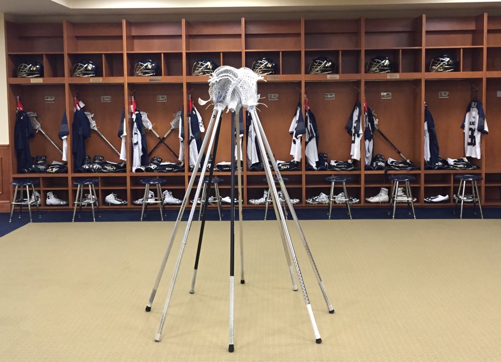 NavyEquipment's tweet photo. Just like that @navymlax is all set up and ready to take on @AFLacrosse tomorrow at 1130 at NMCMS! #GoNavy https://t.co/cHMNVEK5ba