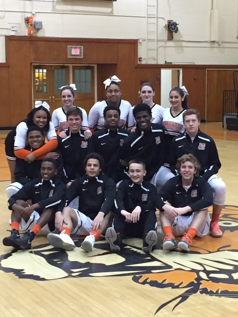 AmherstTigers1's tweet photo. Congratulations to our Seniors on the Boys Basketball team and Cheerleaders for all of their hard work. #gotigers https://t.co/LeFFvKmVoO