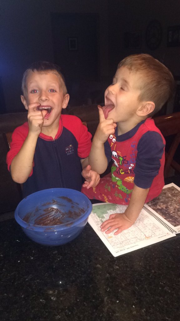 ksimm2's tweet photo. Baking with the two most precious boys I know or writing an analysis for Trish...? #theanswerisobvious https://t.co/WsjyvwSr7P