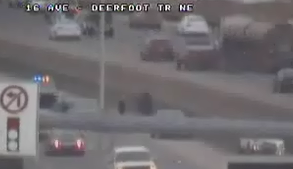 NewsRadioCGY's tweet photo. #yyctraffic Pileup on Deerfoot near 16th NE has NB traffic stacked past Memorial & building #Ominously. https://t.co/6tj0lqtlDh