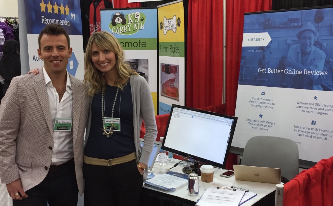 getbroadly's tweet photo. We're loving #GroomExpoWest! Stop by Booth #707B today–Sun, and learn how your pet business can look great online https://t.co/sQdxakuYrR