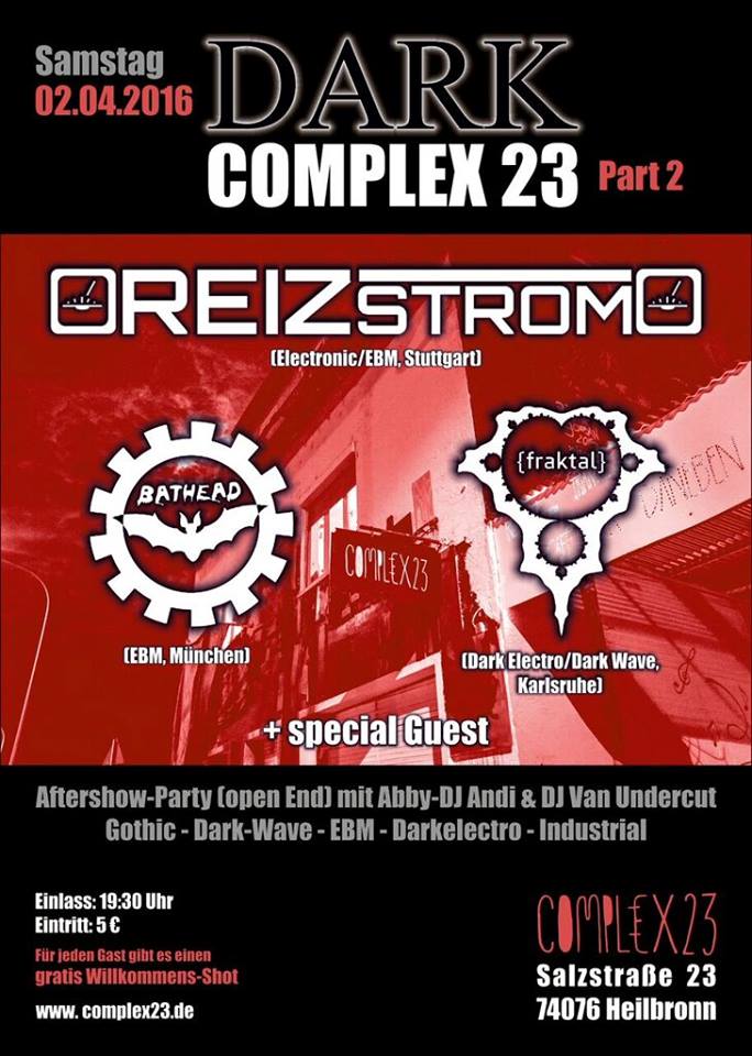 Bathead_EBM's tweet photo. Bathead will perform in Heilbronn on 2nd April at Dark Complex Part 2! Be Bathead! https://t.co/Gil3ISh8CI