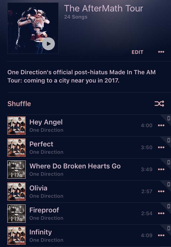 c on twitter official setlist for one direction s mitam