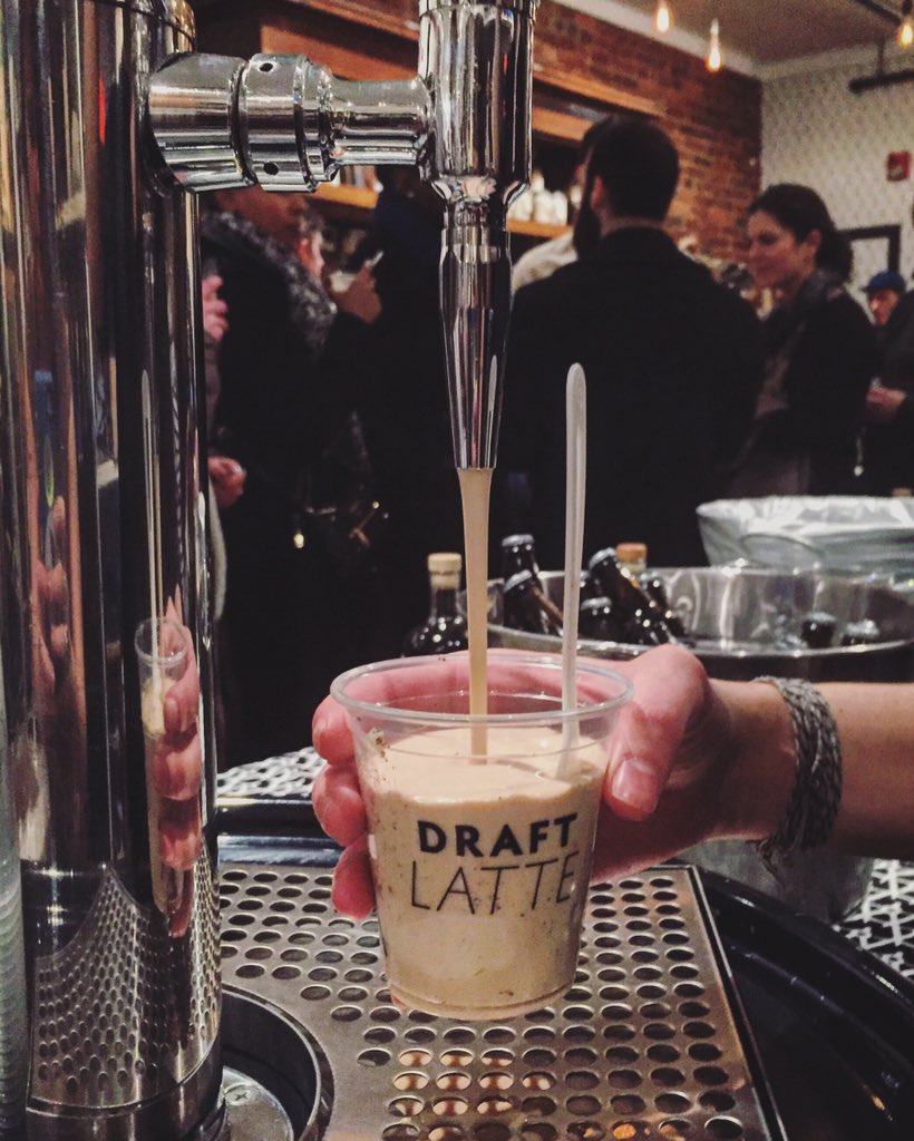 Boooooozy. #DraftLatte + <a href="/littlebabysic/">LittleBaby'sIceCream</a> rum ice cream + ROOT spirit. Pouring <a href="/artintheage/">Art in the Age Spirits</a> til 8pm. #FirstFriday