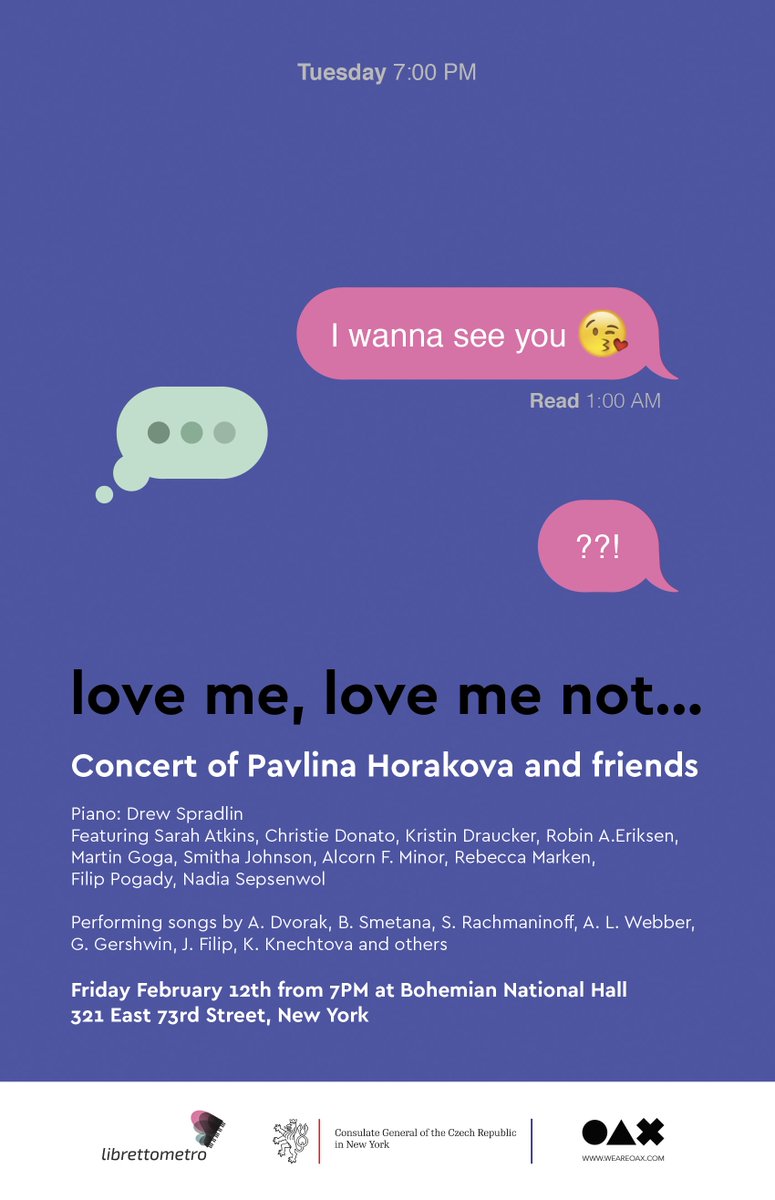 LibrettoMetro's tweet photo. Concert on the 12th at 7pm! Come feel the love #librettometro #lovemusic #czechmusic https://t.co/hOz05Xcfhk