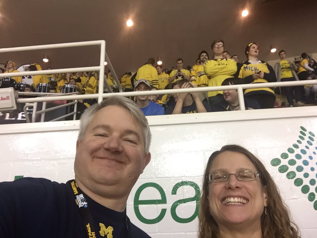 ThomasStroup's tweet photo. Go Blue! Beat State! Mich Pep Band right behind us. #DualintheD https://t.co/dSSXjx8SAA