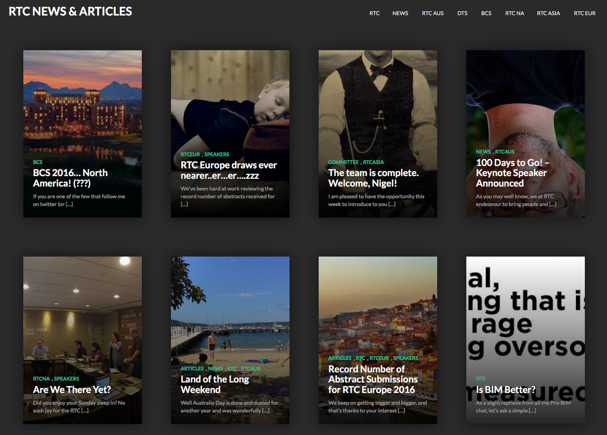 PhilRead's tweet image. The #RTCNA News site is due for a modest revision. Hope you enjoy the new look and feel revitconference.com.au/blog/ #UI