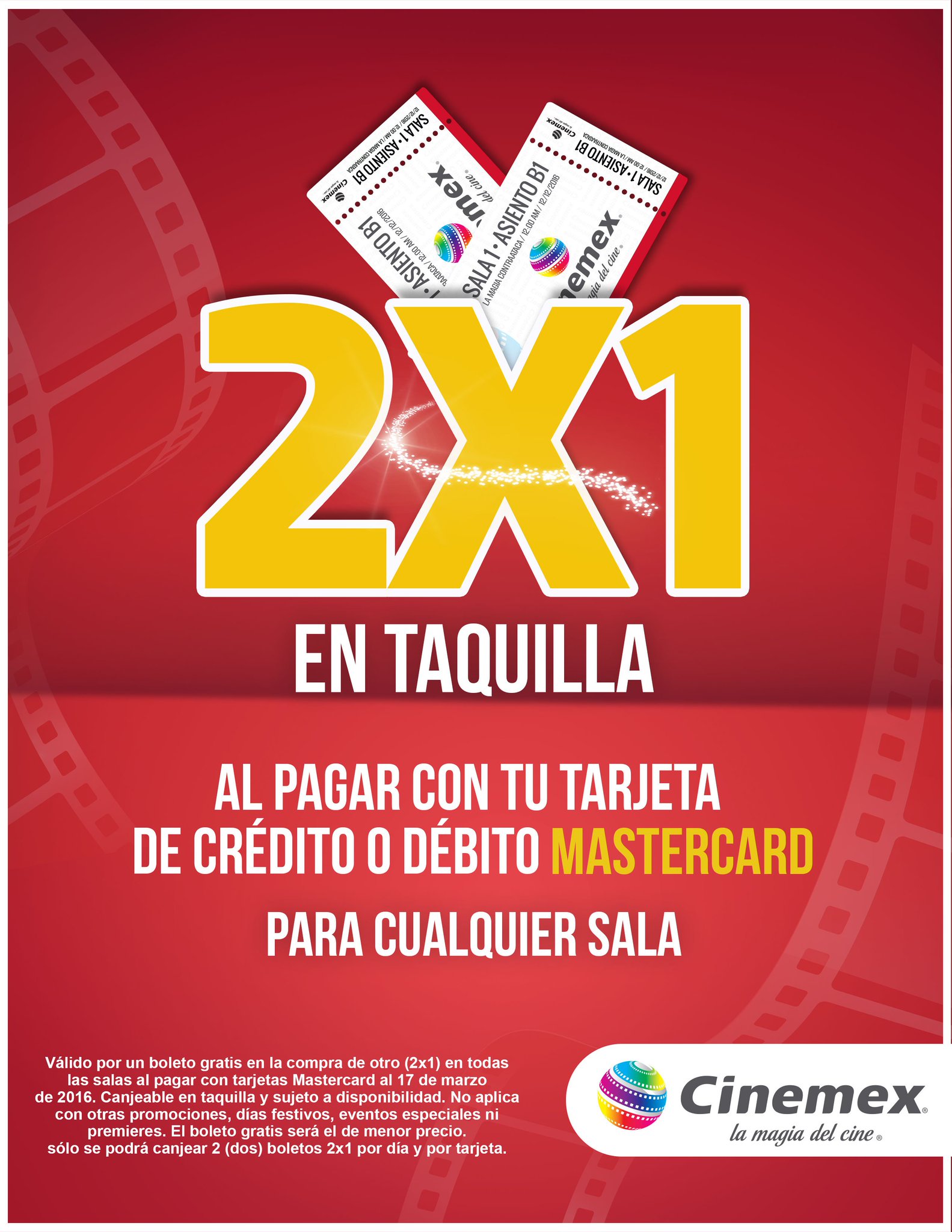 Código Promocional Cinemex 2x1