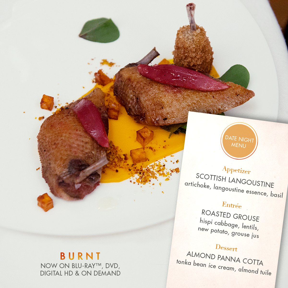 Surprise that special someone with a gourmet meal. #BurntMovie, now on Blu-ray™, DVD, Digital HD &amp; On Demand