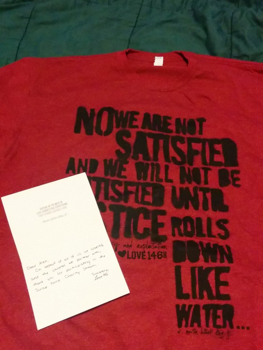 BroqueaLA's tweet photo. @Love146 @hello_Malika glad to have helped by donating, and completely forgot I won a shirt AND got a letter! Thanks https://t.co/7jurCMPvj5