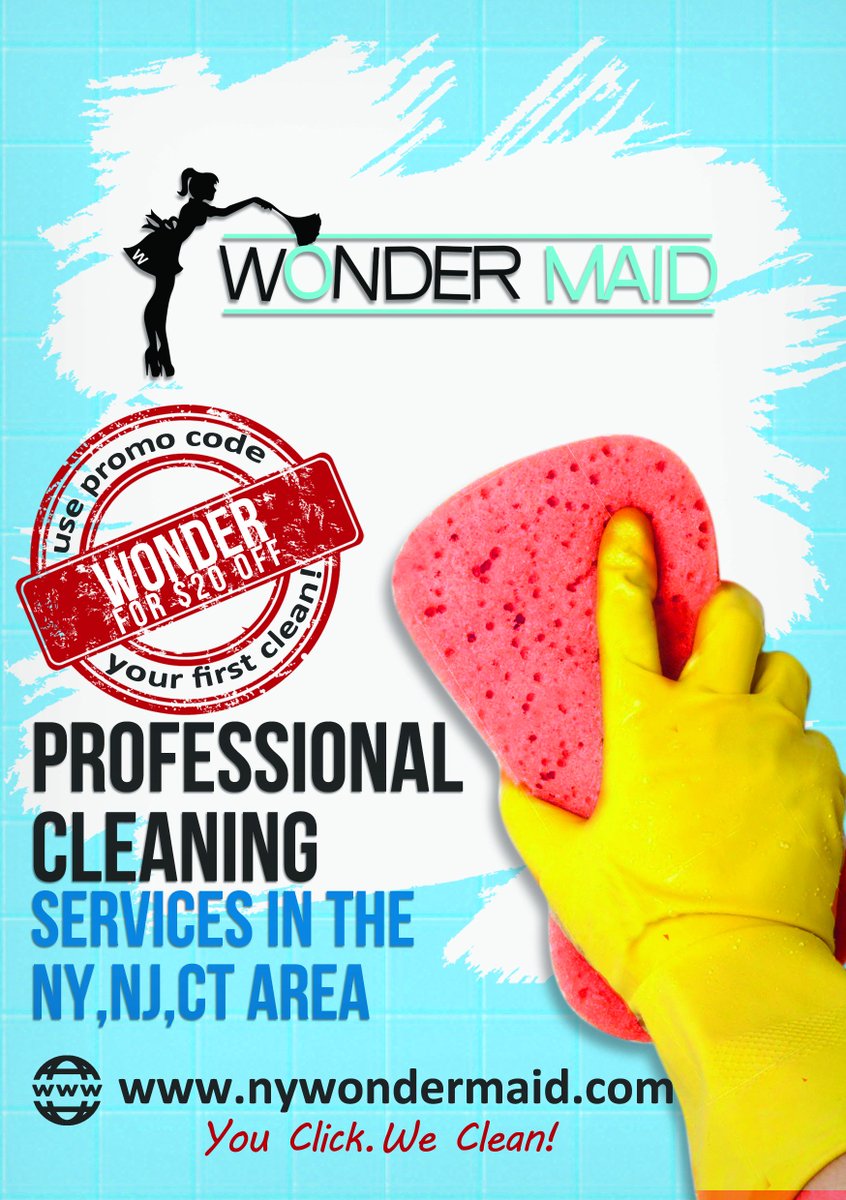 You Click! We Clean! Book now @ nywondermaid.com