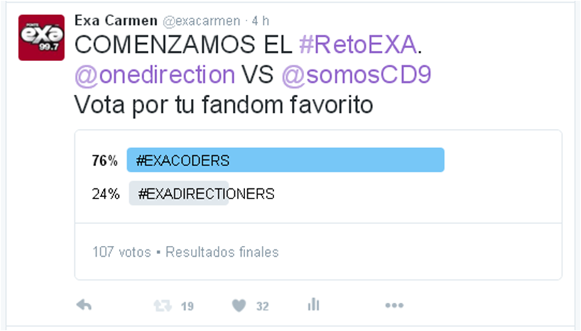 exacarmen's tweet photo. ¡FELICIDADES #CODERS! Ustedes son el mejor fandom!
#RetoEXA #EXACODERS @somosCD9 https://t.co/MZvfyW9pYr