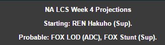 LeagueESAN's tweet photo. So... basically Ember is starting for Echo Fox tomorrow? https://t.co/HrF0IpK1A6