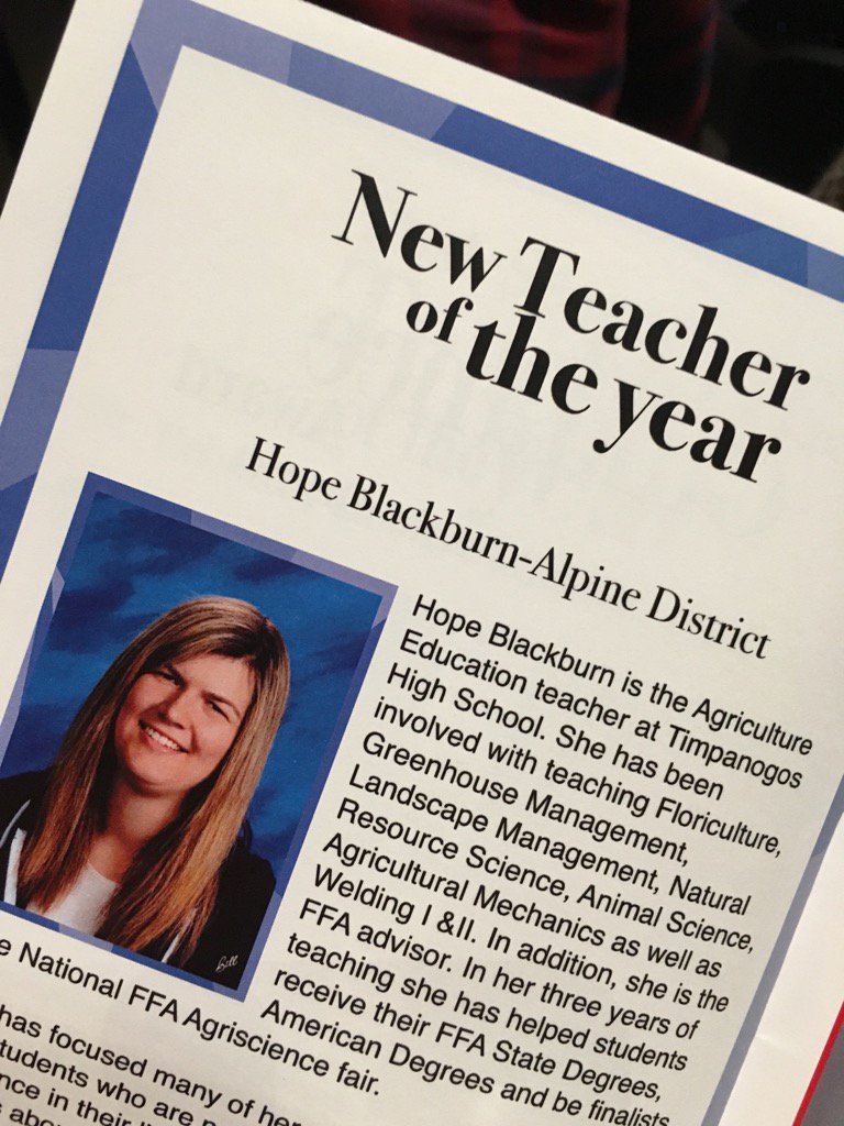 Congrats to Ms Blackburn! UACTE New Teacher of the Year! Well deserved! #UACTE16