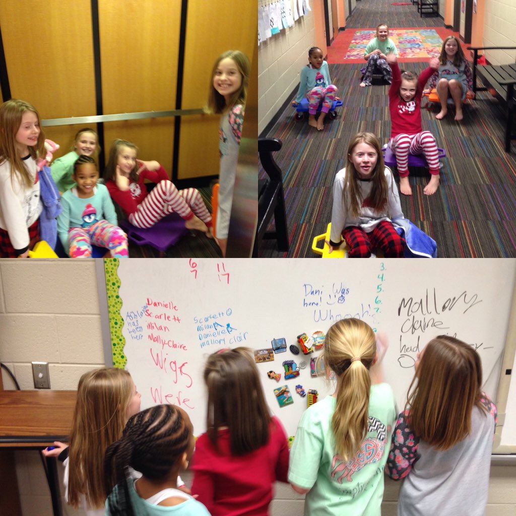 HuberD5's tweet photo. "We rule the school!" they said... #SleepOverAtSchool #gacelem @coker_cindy https://t.co/9nFiCFcZLP