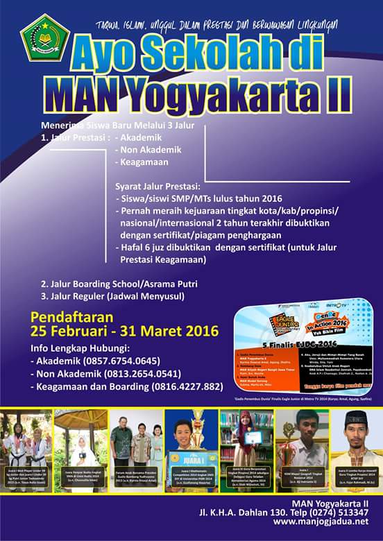 MANYOGYAKARTA2's tweet photo. @mandayaevent  @infojogja Ayoo sekolah di MAN YOGYAKARTA 2,informasi lebih lengkap bisa hubungi cp  #Sekolahyuk https://t.co/qve6s5JhNS