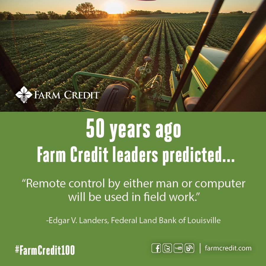 What do you think the agriculture industry will be like in 50 years? #FarmCredit100
