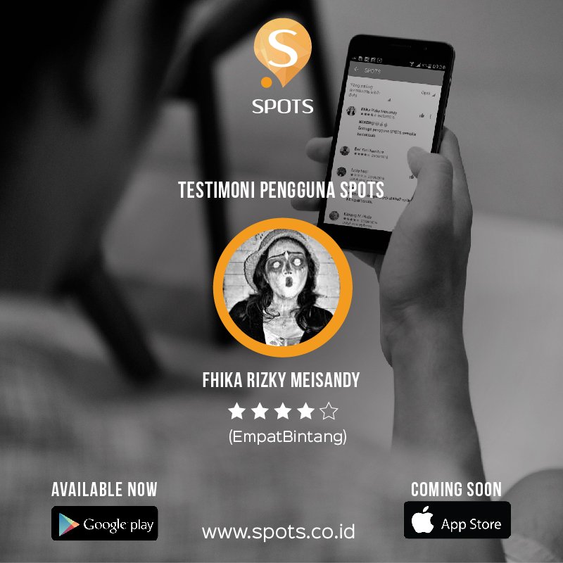 SpotsIndo's tweet photo. Testimoni: KEREN :) :) (y) (y)
Semoga Pengguna SPOTS Semakin Bertambah https://t.co/jxFeGgAZsO