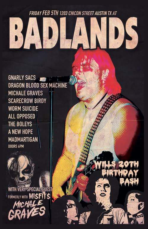 No Michale Graves or Dragon Blood Sex Machine tonight - we have Hans Gruber &amp; the Die Hards and Starving Wolves!