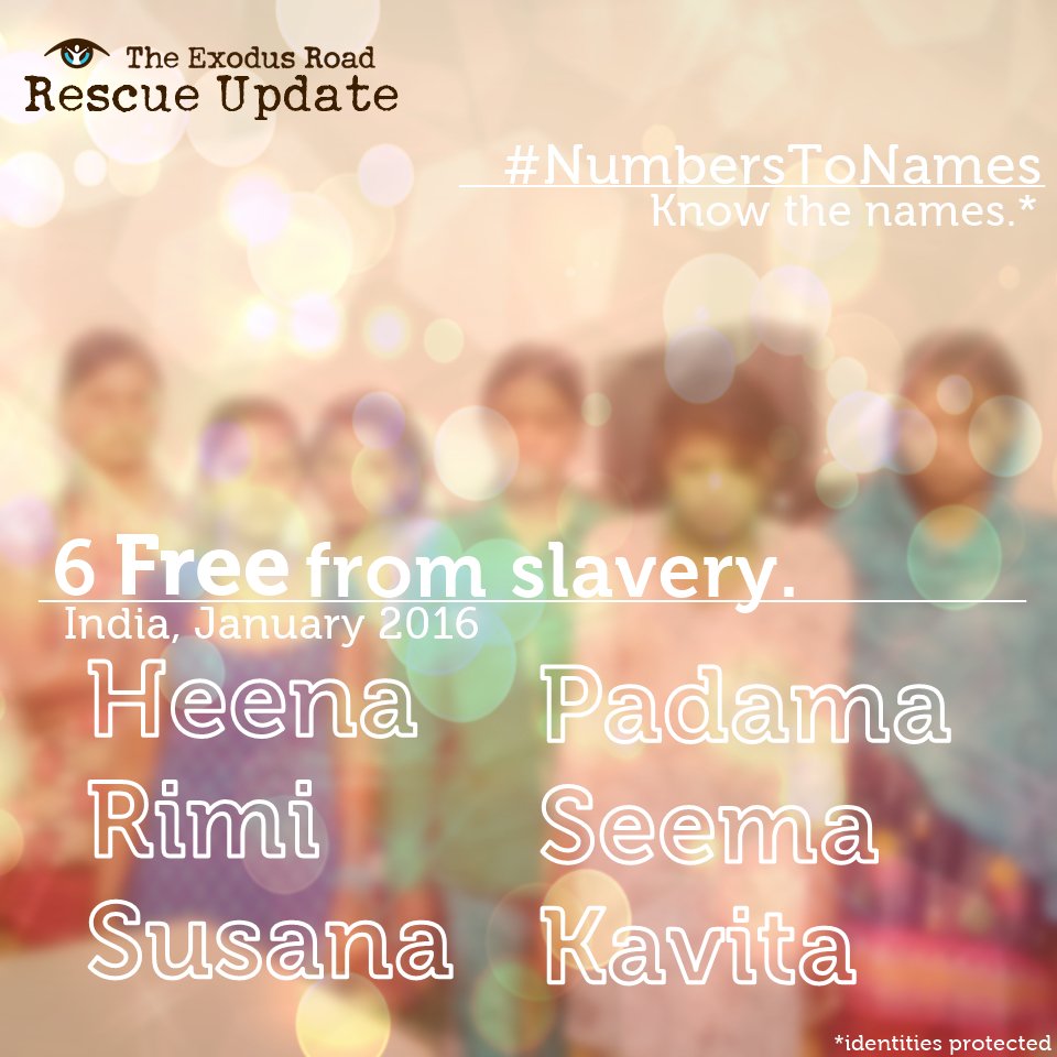 TheExodusRoad's tweet photo. RESCUE UPDATE: Celebrate freedom with us. #numberstonames Know the names: https://t.co/NDODlcMqkn https://t.co/9XRf6HE7Qk