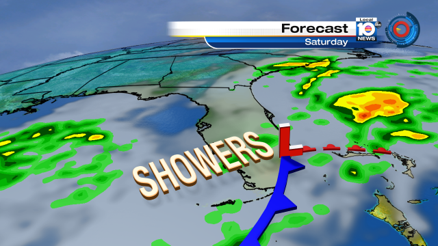 Saturday brings showers, morning low temps in the 60s and highs in the 70s.  Much cooler air moves in Sunday! https://t.co/5cCu269883