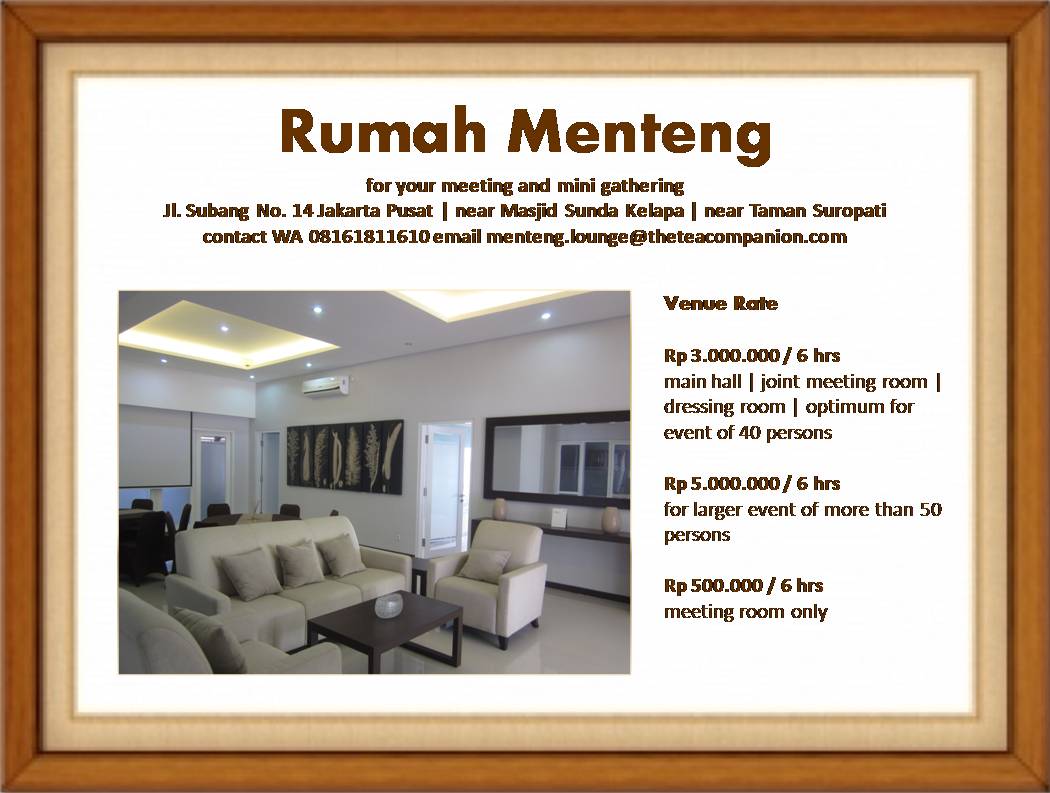 RumahMenteng's tweet photo. Rumah Menteng venue rate https://t.co/FXgGnB1jM1