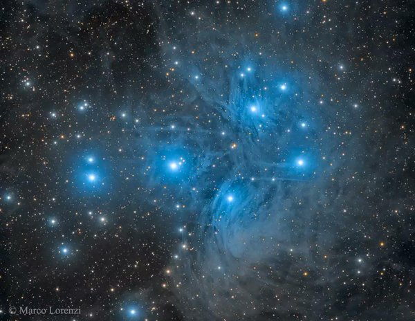 HighTechPanda's tweet photo. M45: The Pleiades Star Cluster

Image Credit: Marco Lorenzi https://t.co/smamUuKp5b