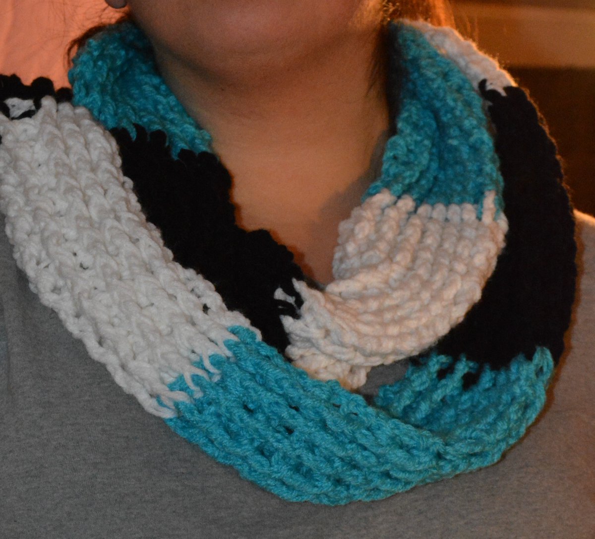 JacquelynEster's tweet photo. #CarolinaPanthers Scarves up for sale! https://t.co/tusgAFi1Qd #Carolina #Panthers #SuperBowl #SuperBowl50 https://t.co/II89cPqDnD