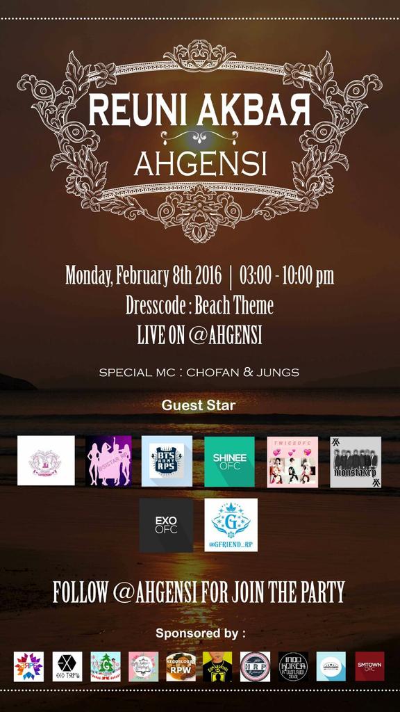 @milkifrappe 🌸 #ReuniAkbarAhgensi 🌸 Monday, February 8th 2016 🌸 WITH 8 GUEST STAR! PLEASE SAVE THE DATE😉