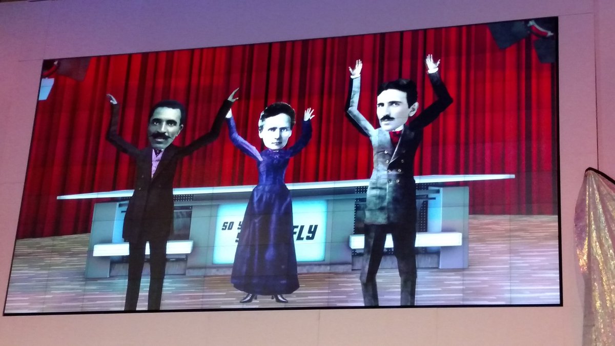 babymonk13's tweet photo. carver & curie & tesla rock it out in #scienceonthefly friday @DenverMuseumNS! yay flying! yay parades! yay dancing! https://t.co/iDDGfvAMAv