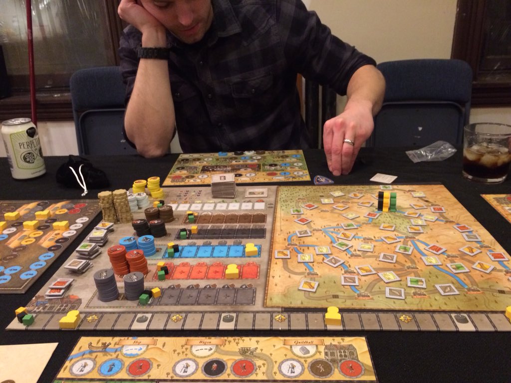 gamesgang's tweet photo. First play of #Orleans from @TastyMinstrel. Loved it! #boardgames #bags https://t.co/RskhvApsHX