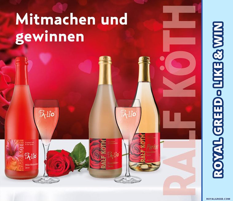 RoyalGreed's tweet photo. #Gewinnspiel zum #Valentienstag mit Wein&amp; #SeccoKöth auf der Facebookseite von #RoyalGeed!
https://t.co/E9O6vhKo2d https://t.co/49xd4pTCKg
