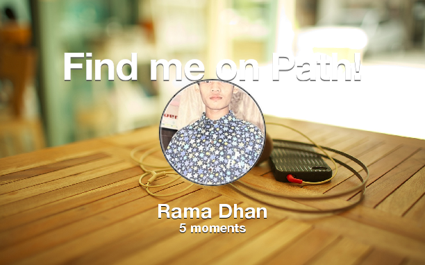 Find me on #Path now! Go to: path.com! #thepersonalnetwork