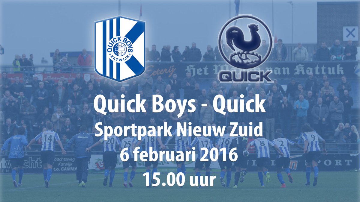 #Matchday! Kom naar Nieuw Zuid en steun de blauwwitten in de kwartfinale van het districtsbekertoernooi #quiqui