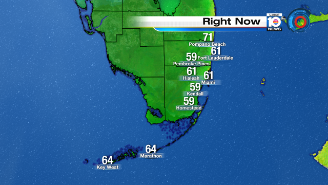 Cool now, warmer this afternoon High 76°. Doesn't last long, brisk & chilly by tomorrow. #HappySaturday https://t.co/Ep6tqcUw4h