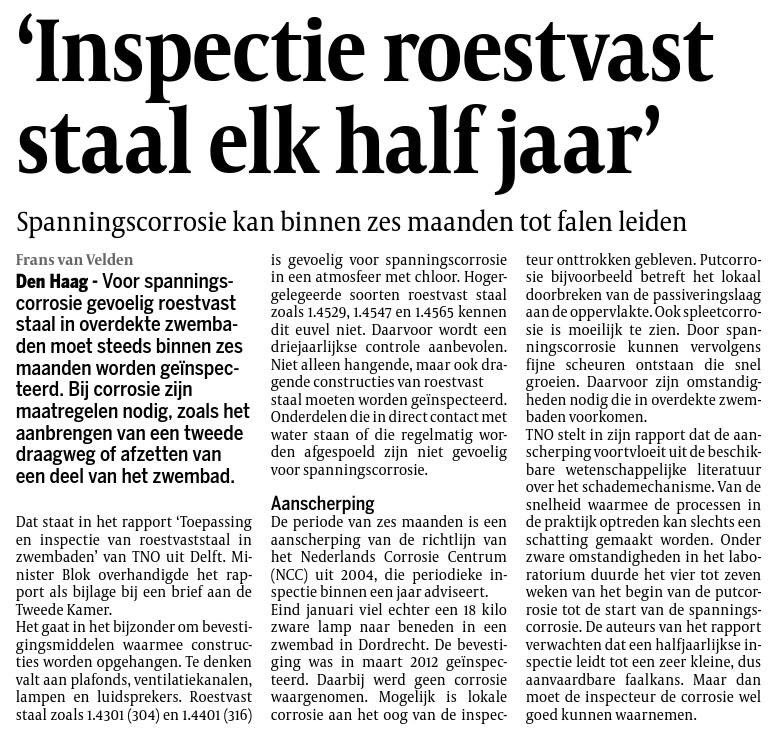 #RVS A2 en A4 kan niet tegen chlorides in een #zwembadatmosfeer. Dynaplus #AR-coating #schroeven zijn dé oplossing!