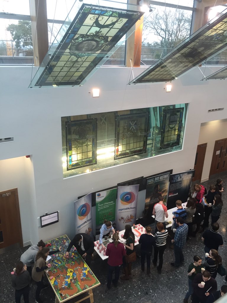 Busy time at the sponsor stands inbetween lectures. #FAVS2016 #everybodylovesafreebie