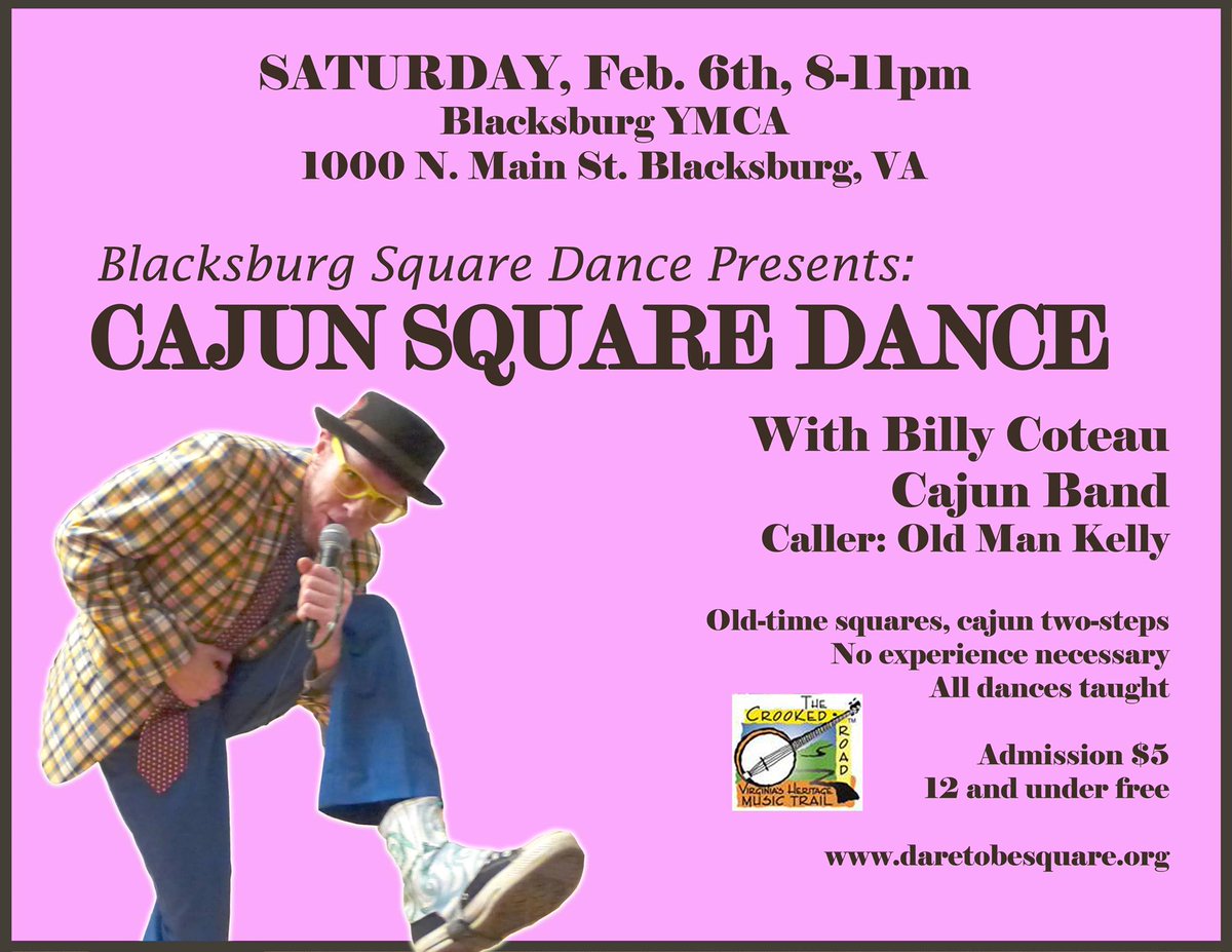 Come on out tonight for special special CAJUN SQUARE DANCE. All dances taught, no partner necessary, $5, cheap date!