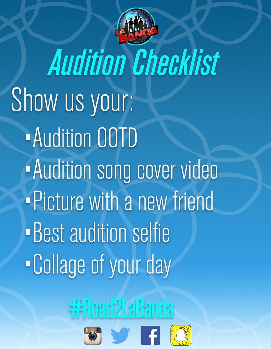 LatinAMAs2023's tweet photo. Don't forget to complete your Audition Checklist on Instagram! #AudicionesLaBanda https://t.co/rEDz1W2TBG